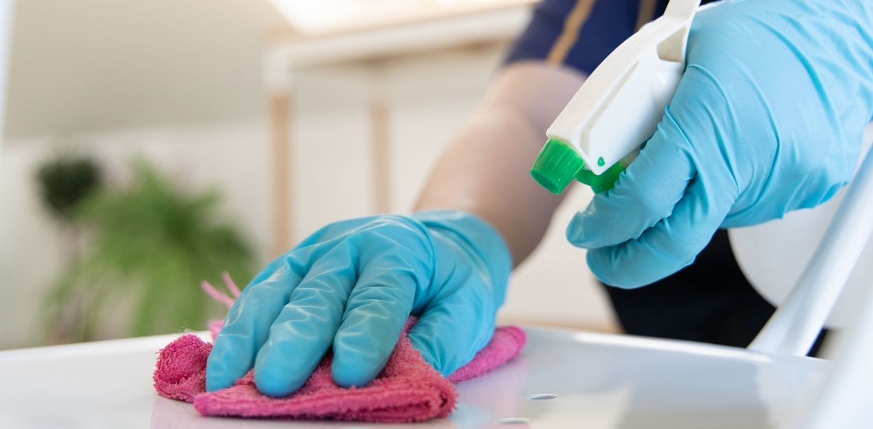 House Keep Up's maid cleaning kitchen