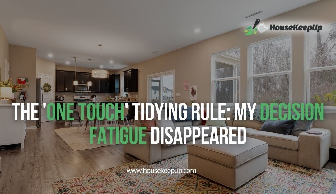 The ‘One Touch’ Tidying Rule: My Decision Fatigue Disappeared